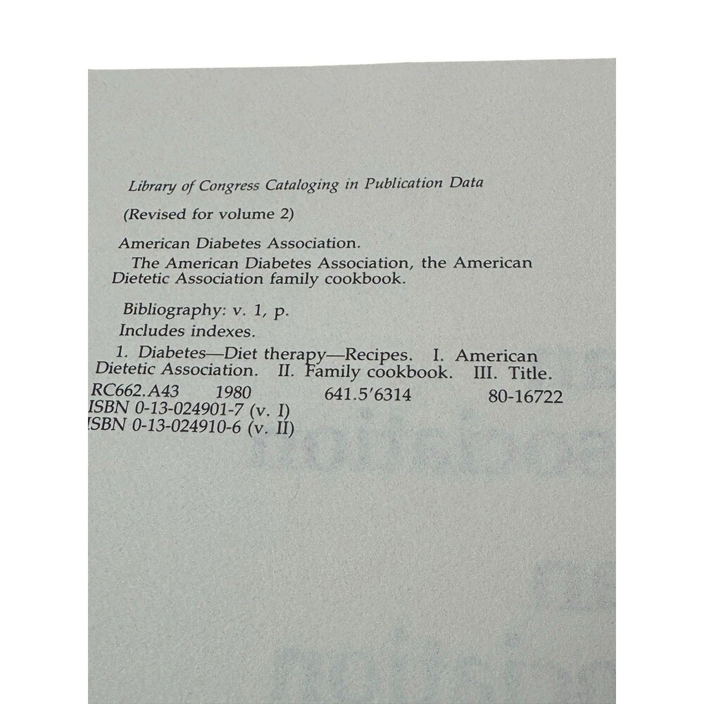 VGC The American Diabetes Association Family Cookbook volume III - Picture 5 of 8